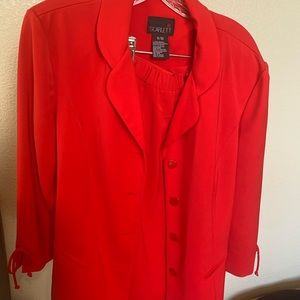Suit red two peice